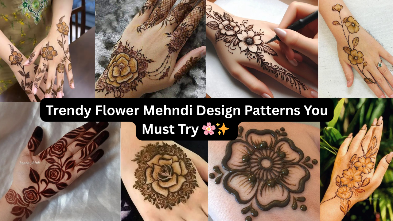 Flower mehndi design