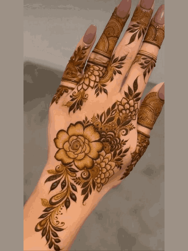 flower mehndi design