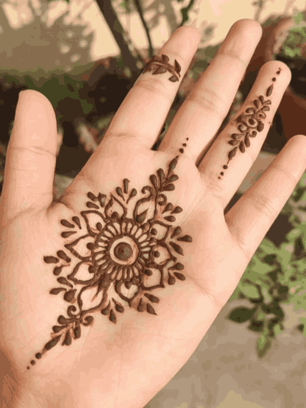 flower mehndi design