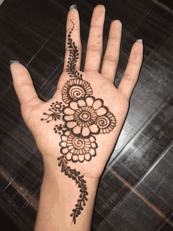 flower mehndi design