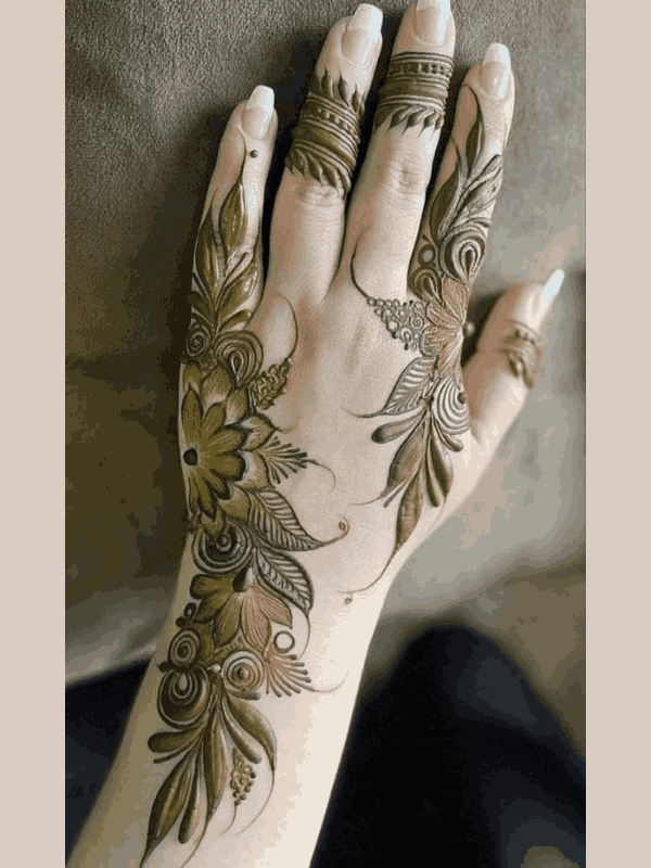 flower mehndi design