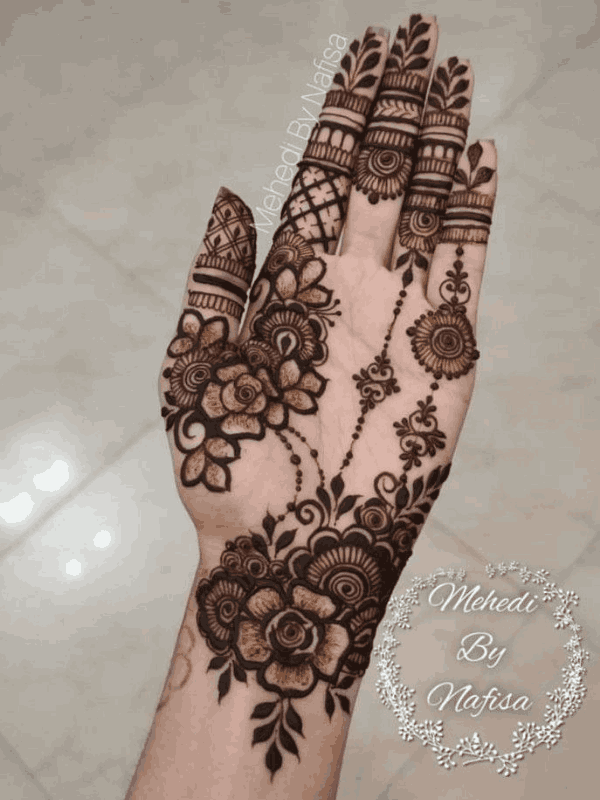 flower mehndi design