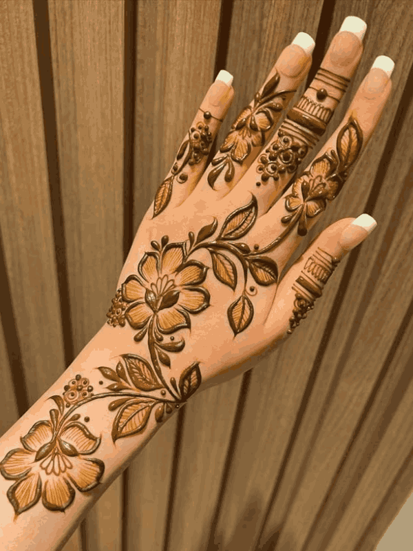 flower mehndi design