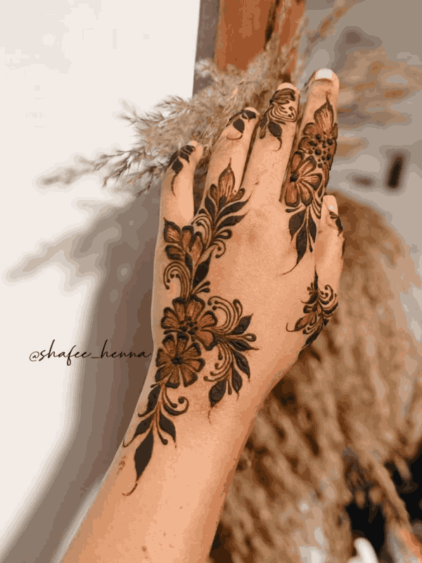 flower mehndi design