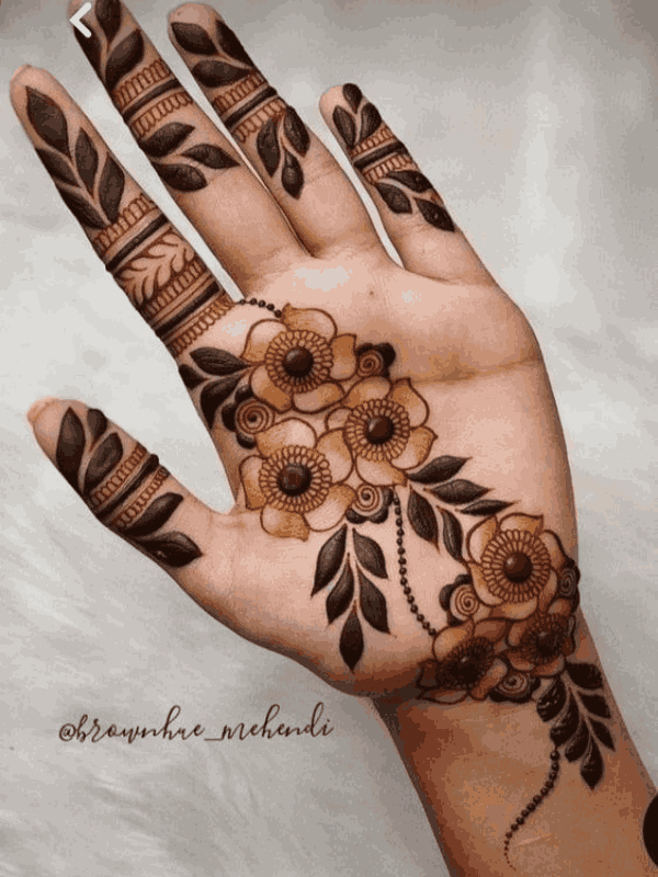 flower mehndi design