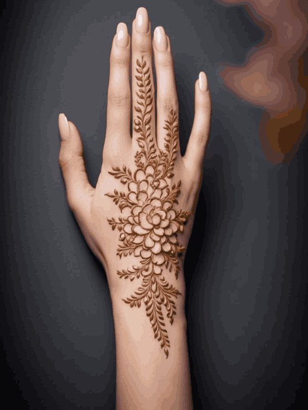 flower mehndi design