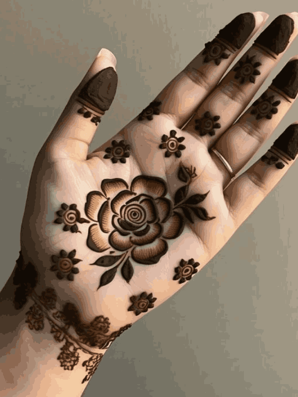 flower mehndi design