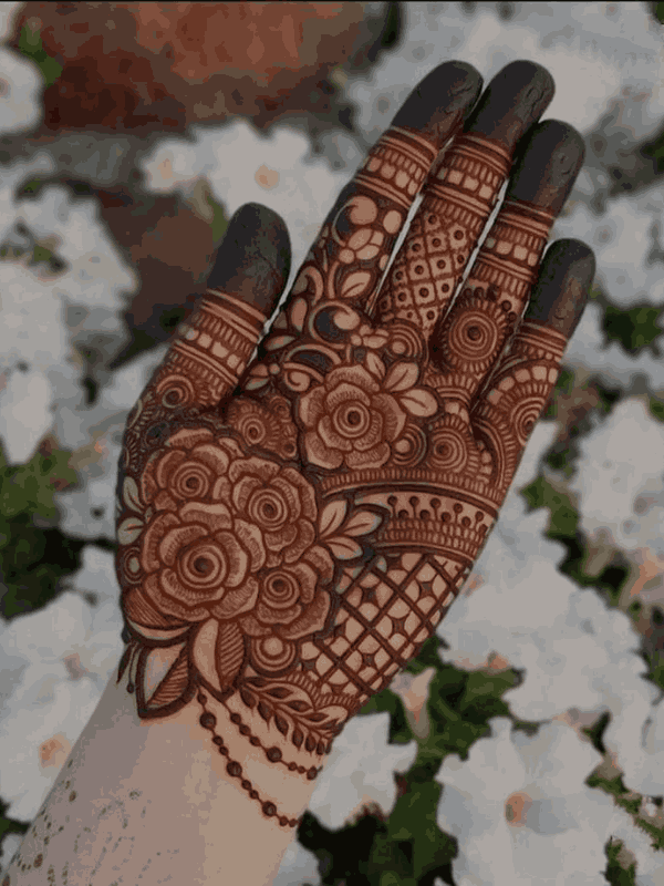 flower mehndi design