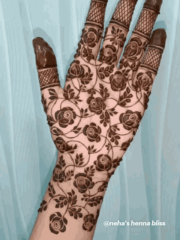 flower mehndi design
