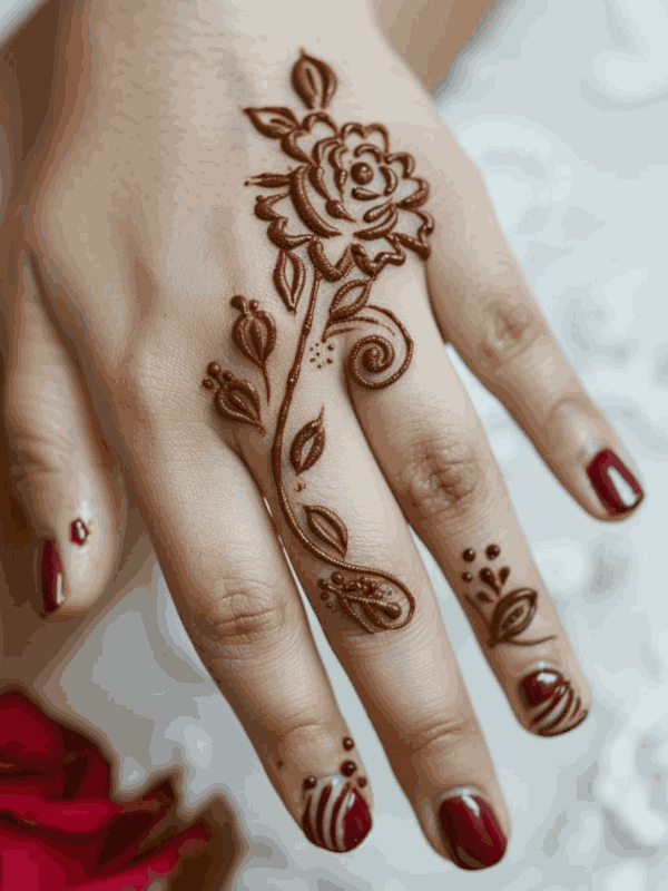 flower mehndi design