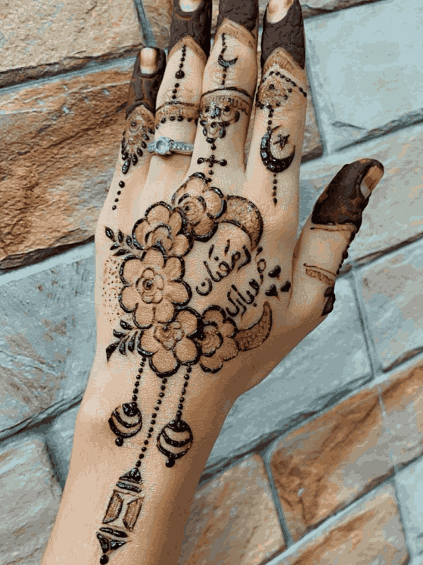 flower mehndi design