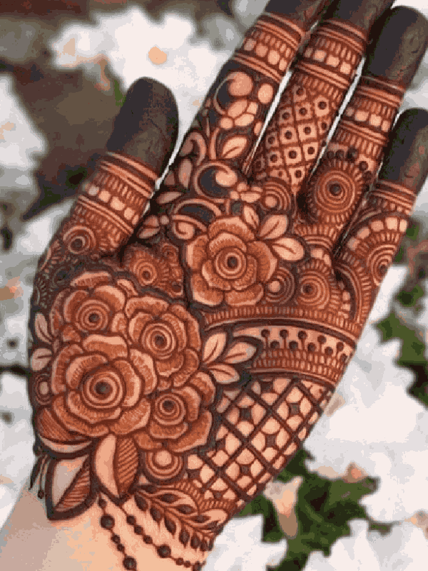 flower mehndi design