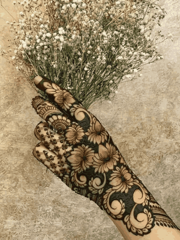flower mehndi design
