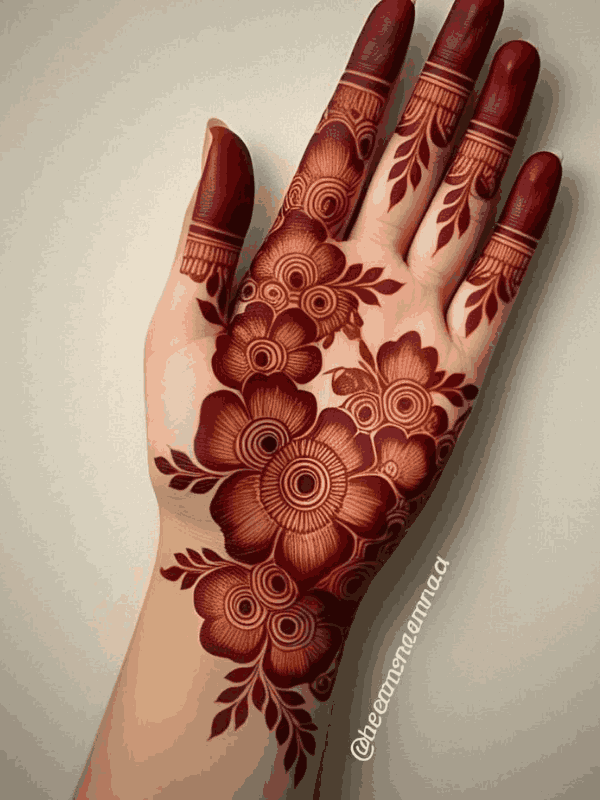 flower mehndi design