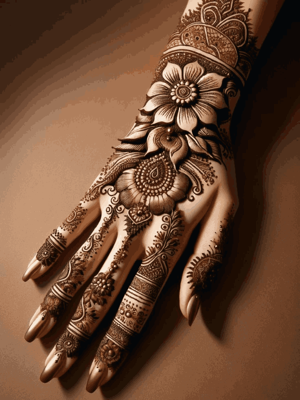 flower mehndi design