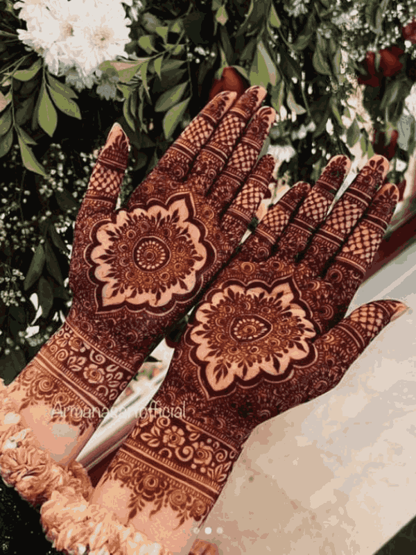 flower mehndi design