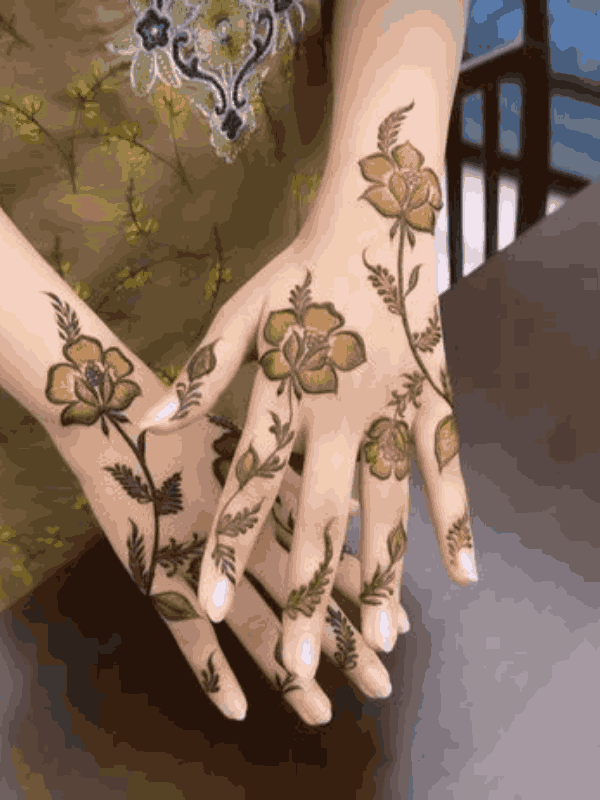 flower mehndi design