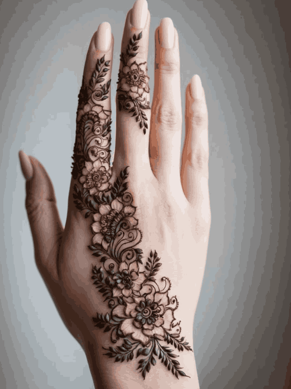 flower mehndi design
