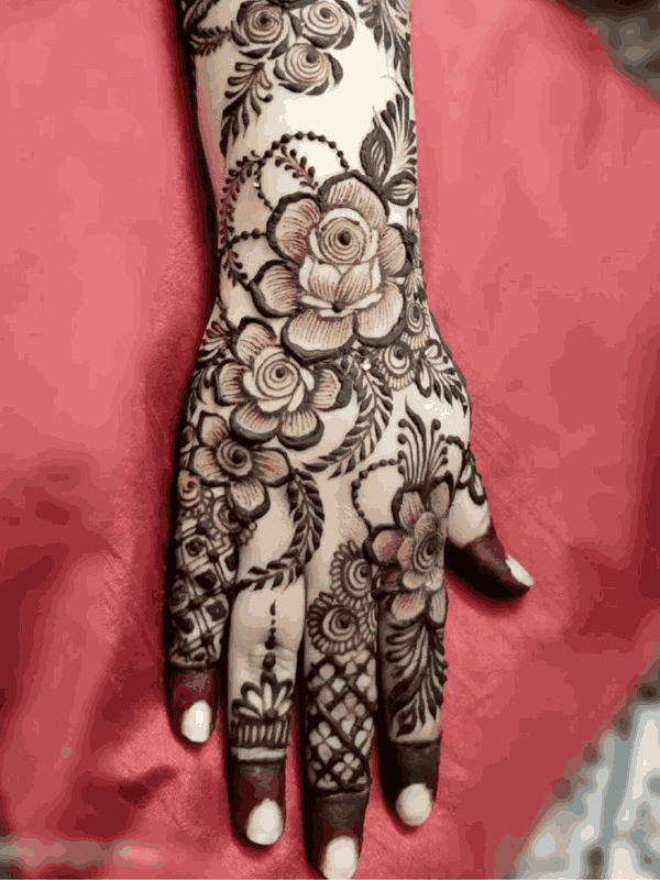 flower mehndi design