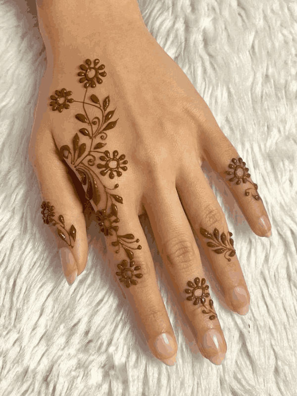 flower mehndi design