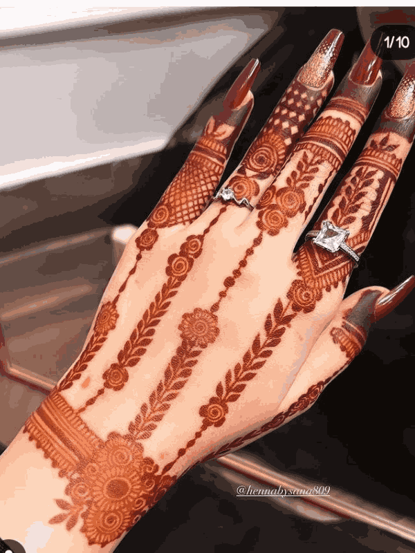 flower mehndi design