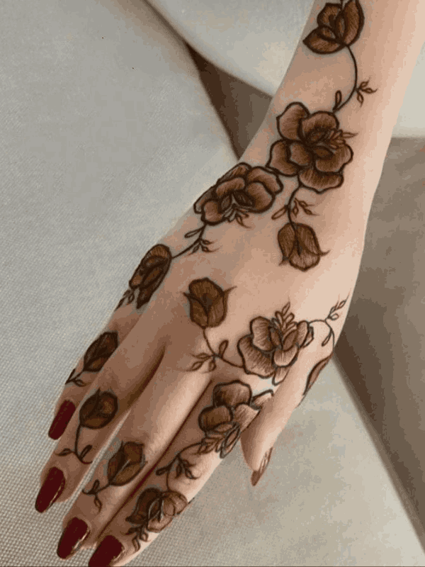 flower mehndi design