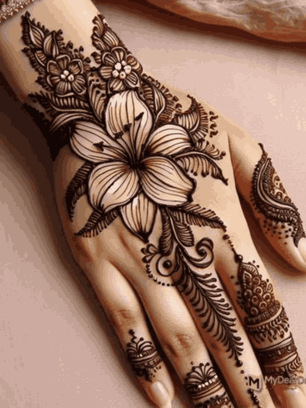 flower mehndi design