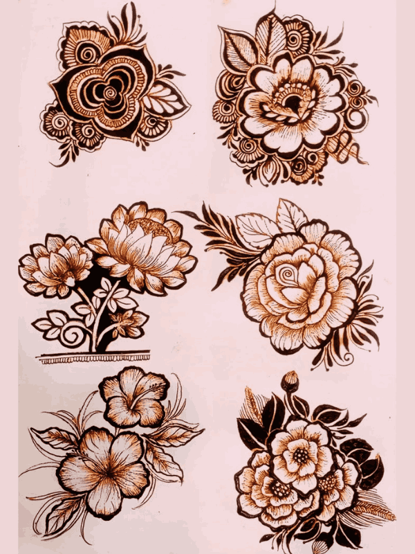 flower mehndi design