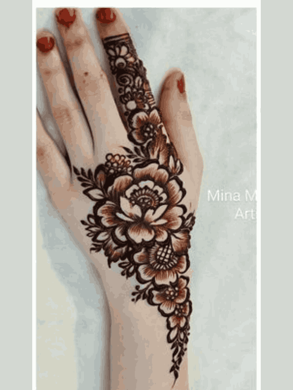 flower mehndi design