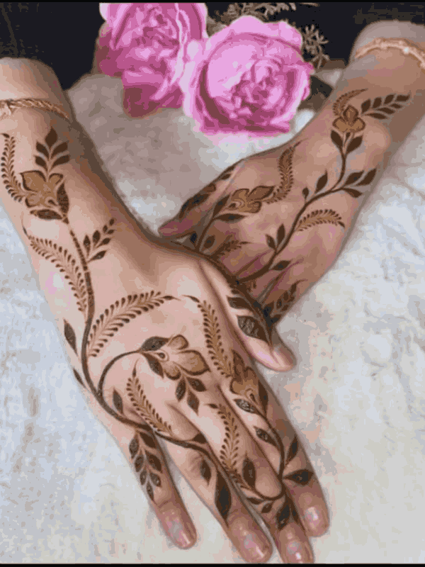flower mehndi design