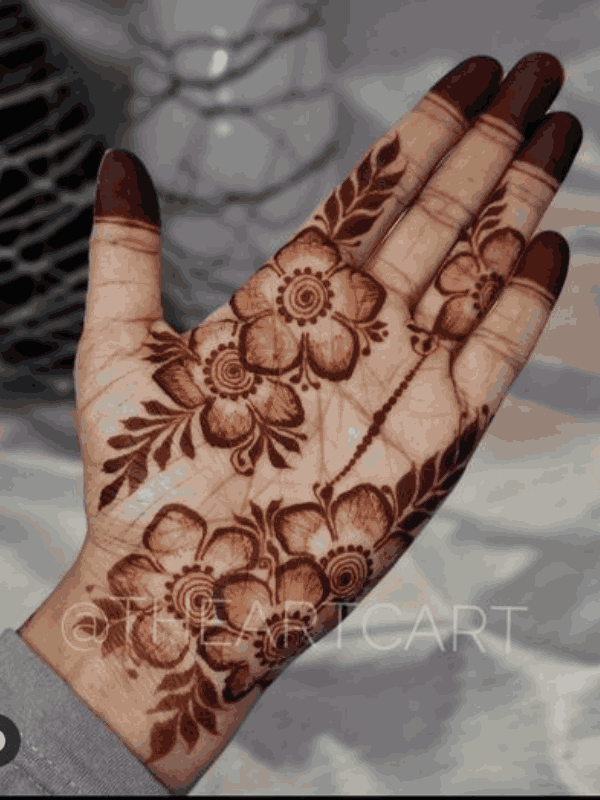 flower mehndi design