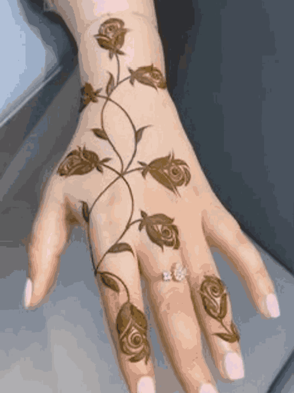 flower mehndi design