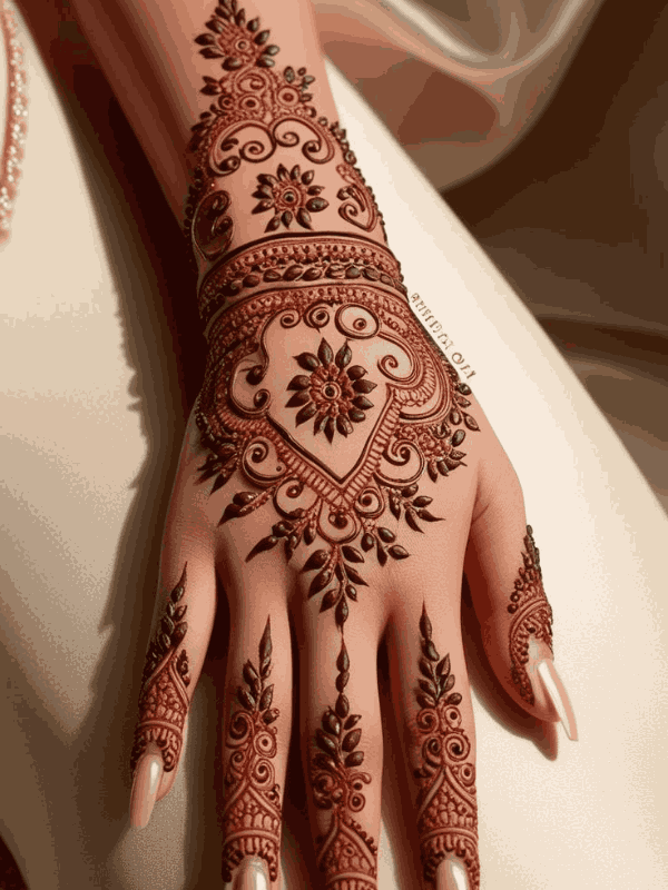 flower mehndi design