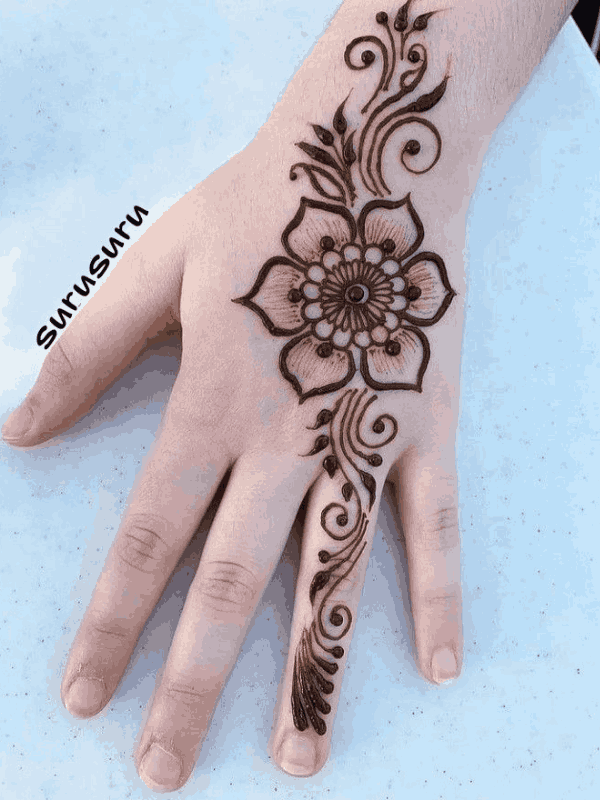 flower mehndi design