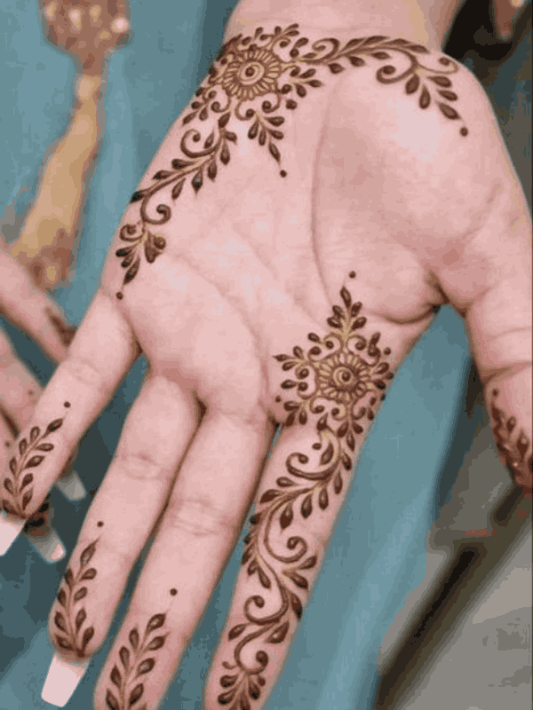 flower mehndi design