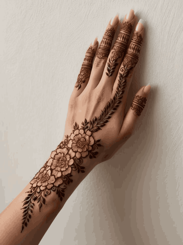 flower mehndi design