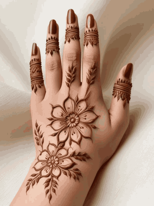 flower mehndi design