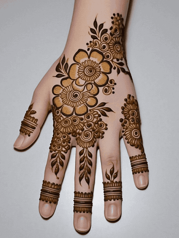 flower mehndi design