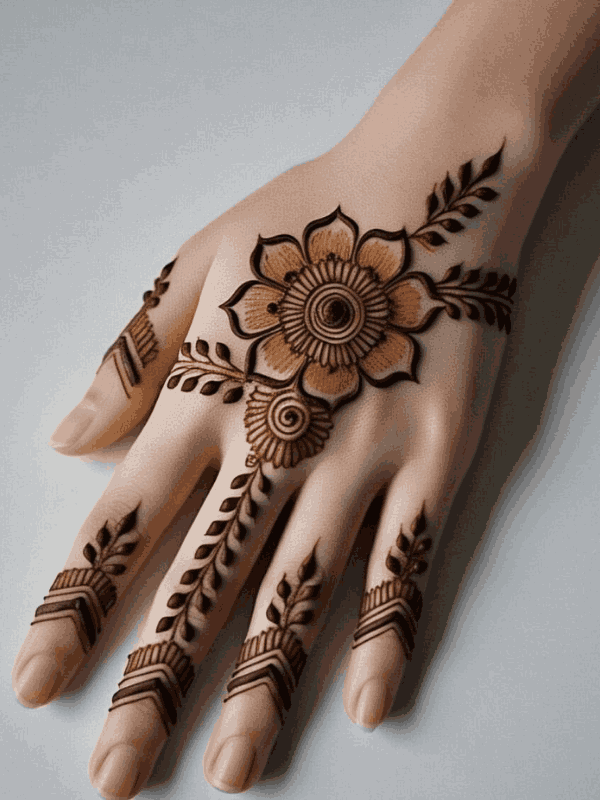 flower mehndi design