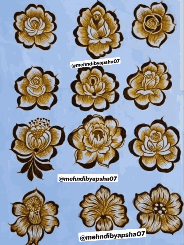 flower mehndi design
