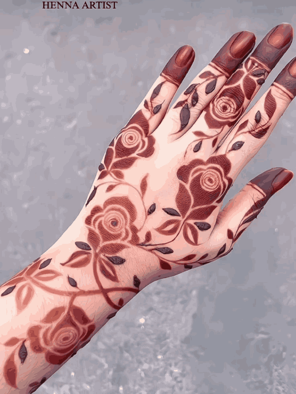 flower mehndi design