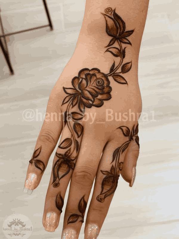 flower mehndi design