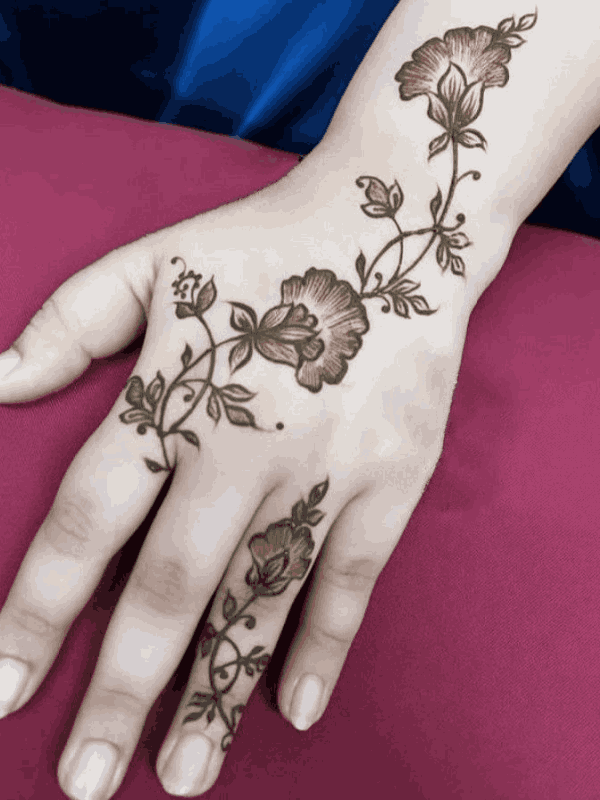 flower mehndi design